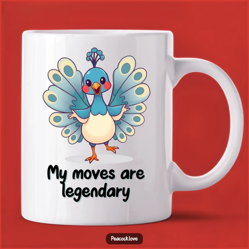Funny Kawaii Peacock Dance Mug: A Hilarious Gift for Peacock Lovers