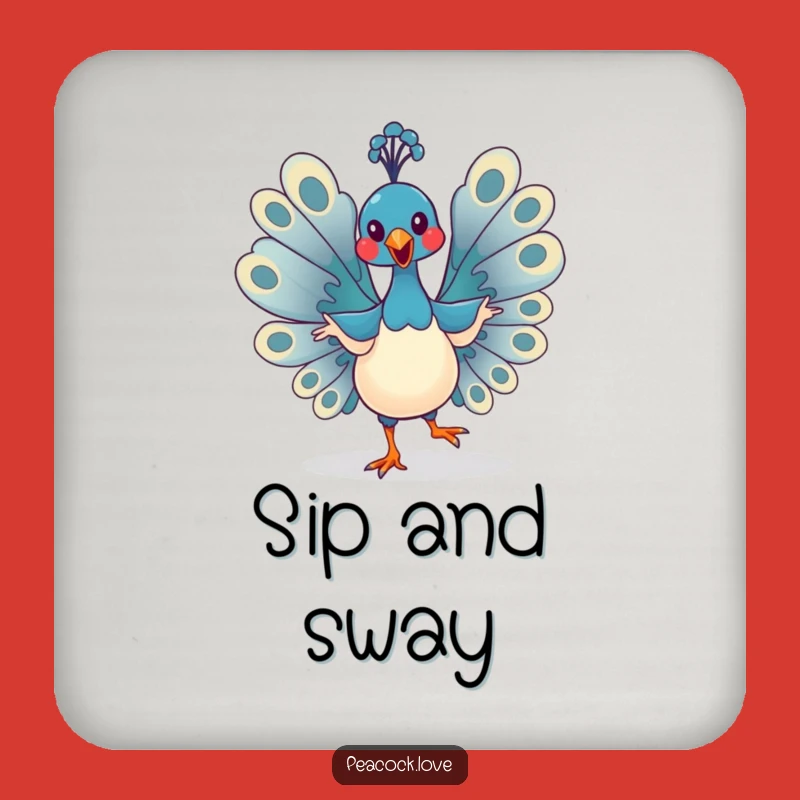 Funny Kawaii Peacock Drink Coaster: Protect Surfaces with This Hilarious Accessory