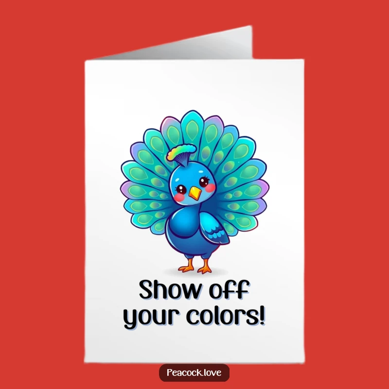 Free Printable Birthday Card: Proud Peacock Display for Fabulous Celebrations