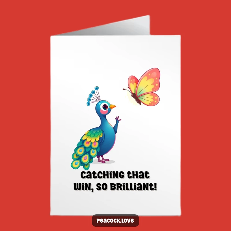 Free Printable Congrats Card: Enchanting Peacock Butterfly Dream Download