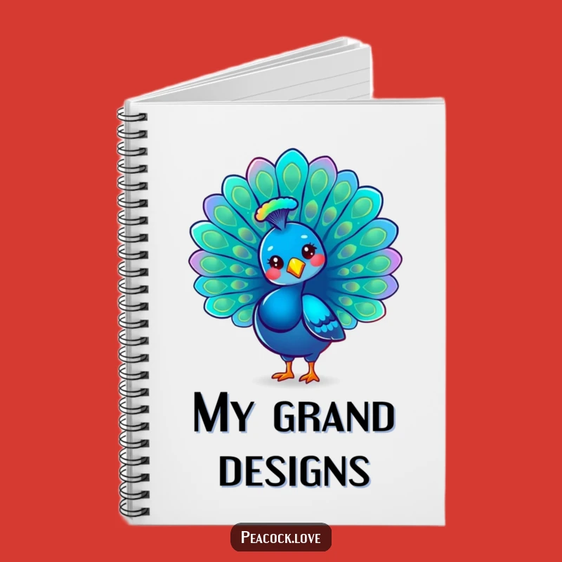 Funny Kawaii Peacock Pride Notebook: Elegant Notes & Humorous Gift