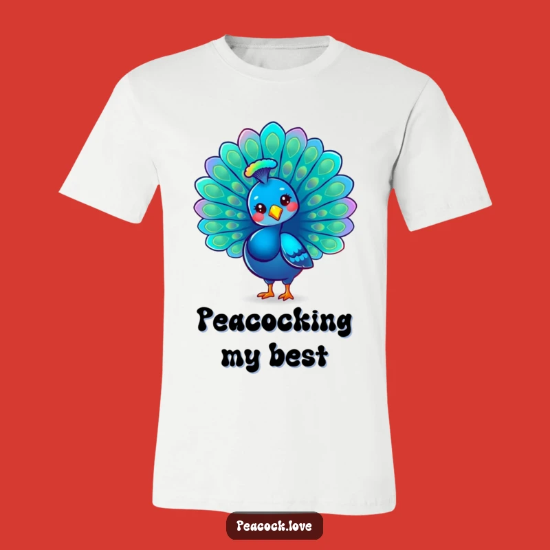 Funny Kawaii Peacock Pride T-Shirt: Showstopper Style & Humorous Gift