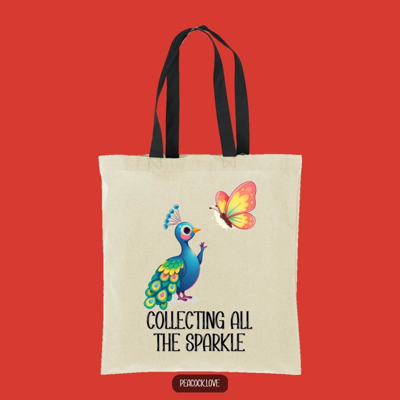 Funny Kawaii Peacock Butterfly Tote Bag: Carry Enchantment and Humor Everywhere